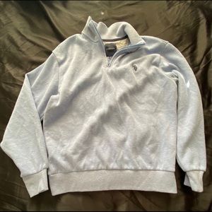 baby blue quarter zip crew neck